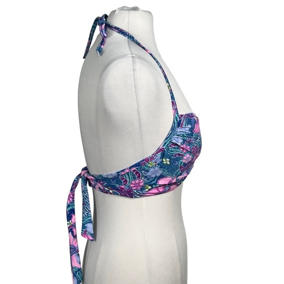 VICTORIA’S Secret Bra Sized Wrap Halter Style Underwire Bikini Top 32DD - Picture 4 of 9